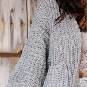 Short Sparkling Cardigan Ersilia Grey